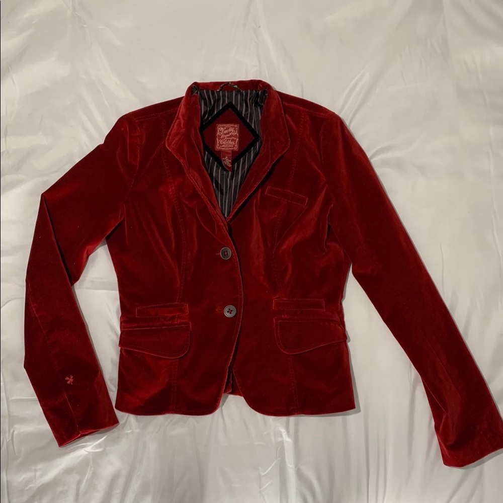 Velvet Red Lucky Brand Blazer
